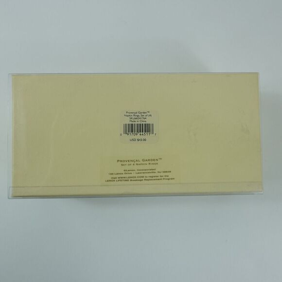 Lenox Porcelain Provencal Garde Set of 4 Napkin Rings * - Picture 5 of 9